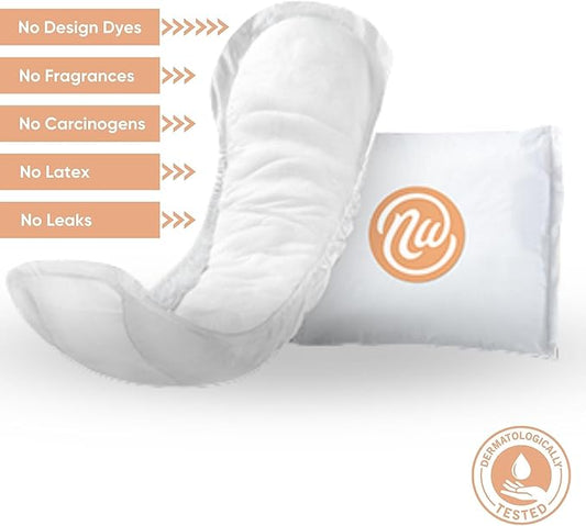 Incontinence Pads for Women, Skin-Safe Design, 10 in, 30 Count, 3 Packs, 90 Total