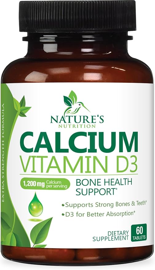 Calcium 1200 mg Plus Vitamin D3, 60 Tablets