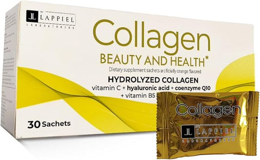 Hydrolyzed Collagen Peptides 30 Powder Packets (1000mg) & 30 Servings