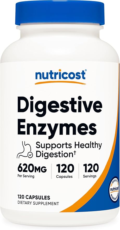 Nutricost Digestive Enzymes 620mg, 120 Capsules