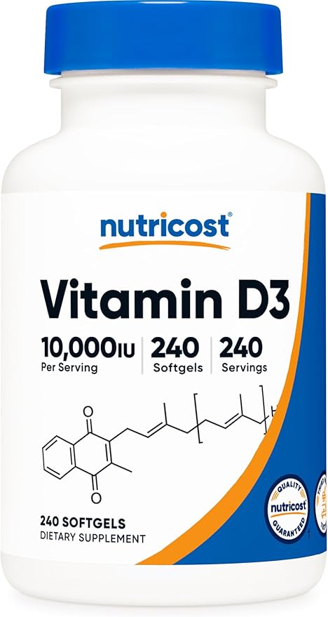 Nutricost Vitamin D3 10,000 IU, 240