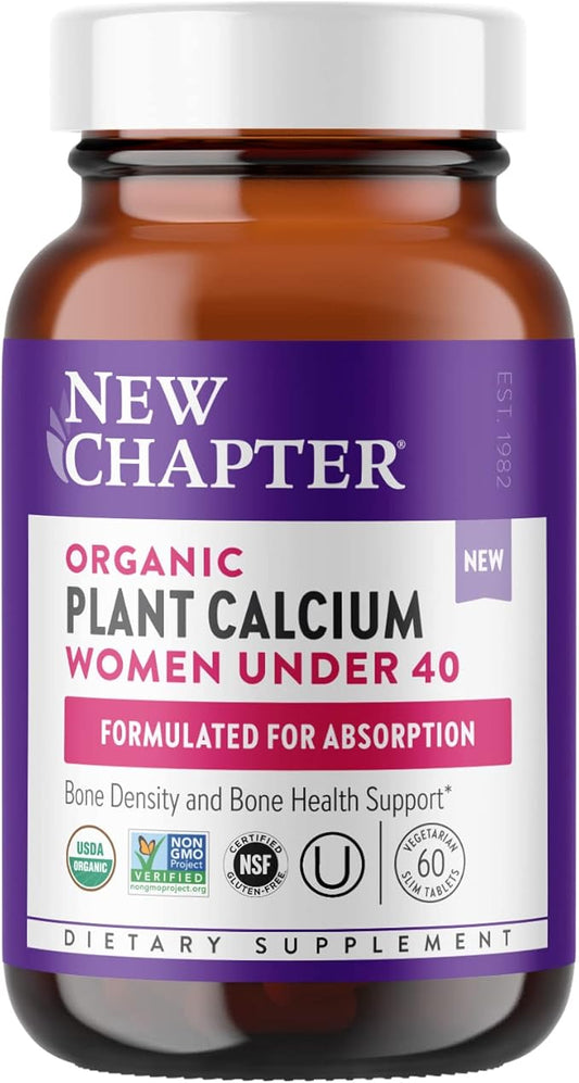 New Chapter Calcium Supplement – Organic 40, with D3 for K2 + 60 Count
