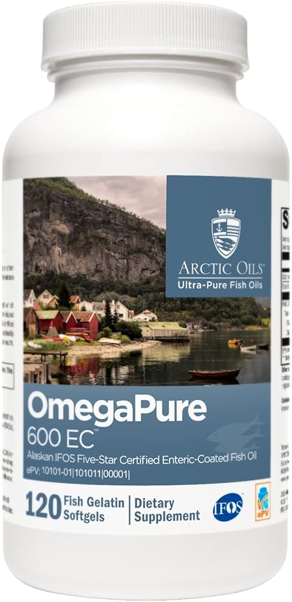 XYMOGEN OmegaPure 600 EC Omega-3 Supplement (120 Softgels)