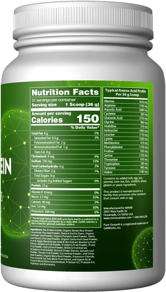 MRM - Veggie Protein Powder, Protein 2.5 lbs
