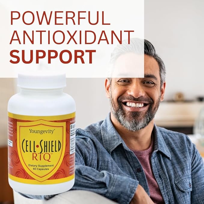 Youngevity Cell Shield RTQ™ - Turmeric Curcumin (95% Circuminoids), Quercetin, Japanese Knotweed - Highly Bioavailable Antioxidant Blend - 60 Capsules