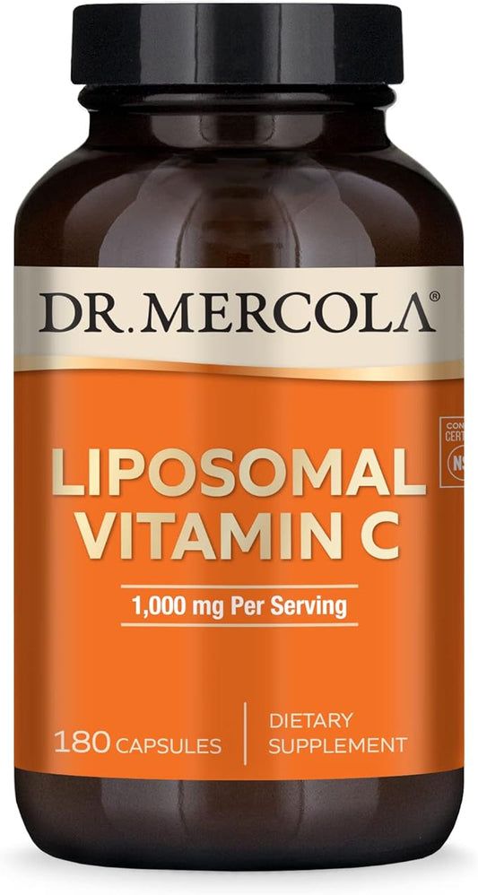 Dr. Mercola Liposomal Vitamin C, 1,000 90 Servings (180 Capsules),