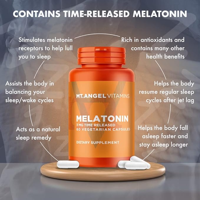 Mt. Angel Vitamins 3MG Time (60 Vegetarian