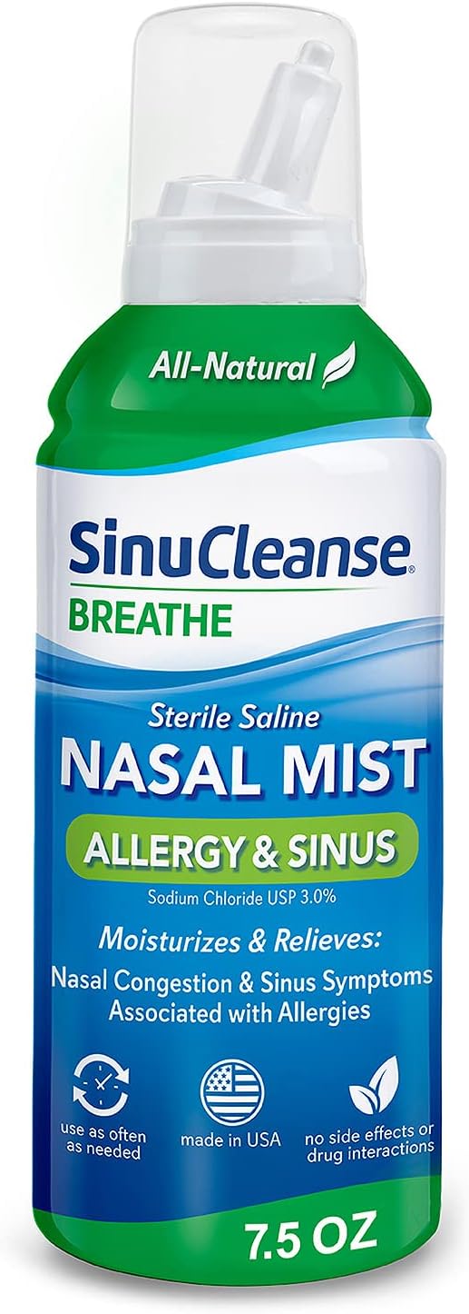 SinuCleanse Allergy & Sinus Sterile Saline 7.5 Oz,