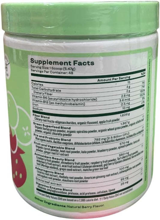 '-Bloom- Greens & Superfoods Powder 9.26oz (Berry, 48 Servings)