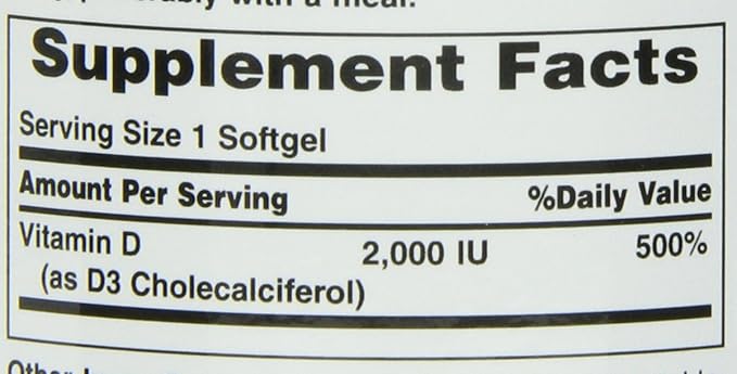 Nature's Bounty Vitamin D3, Immune and 2000IU, 240 240 Rapid