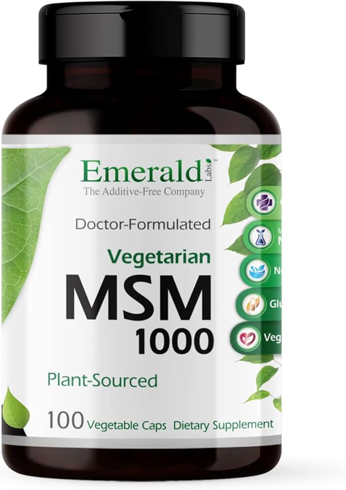 Ultra Botanicals Emerald Labs MSM 1000 mg 100 Vegetable