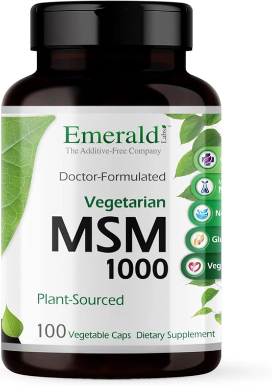 Ultra Botanicals Emerald Labs MSM 1000 mg 100 Vegetable