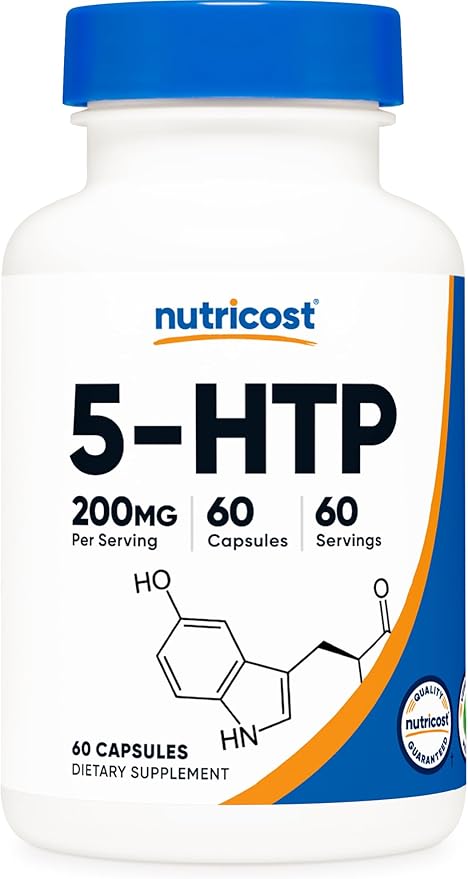 Nutricost 5-HTP 200mg, 60 Vegetarian Capsules (5-Hydroxytryptophan)