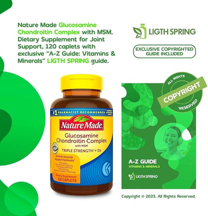 Glucosamine Chondroitin Complex with MSM, Dietary 120 Caplet (2 Items)