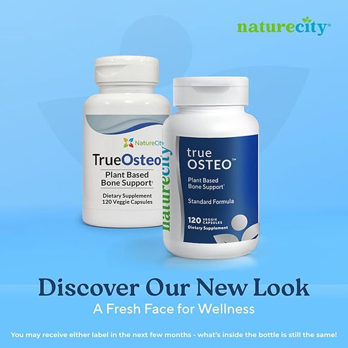 True-Osteo Plant-Based Supplement for Bone Strength D3, Vitamin K2, Silicon| (360 Capsules)