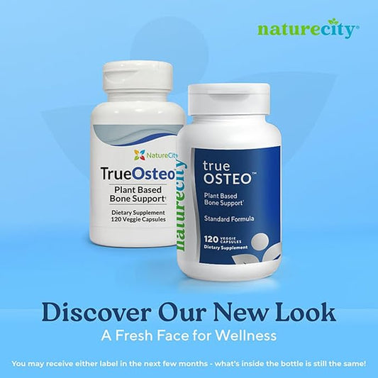 True-Osteo Plant-Based Supplement for Bone Strength D3, Vitamin K2, Silicon| (360 Capsules)