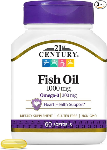 21st Century Fish Oil 1000 mg 60 Count 3)