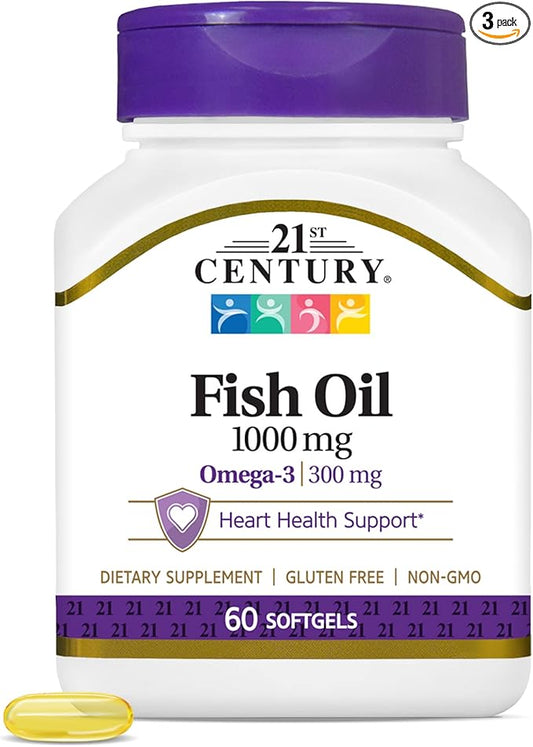21st Century Fish Oil 1000 mg 60 Count 3)