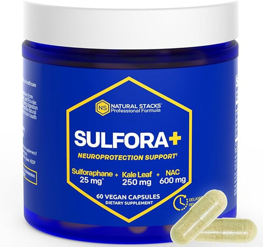 NATURAL STACKS Sulforaphane Supplement 25mg 60 Vegan