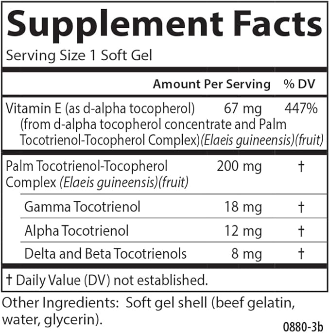 Carlson - Tocotrienols, 40 mg, 30 Softgels