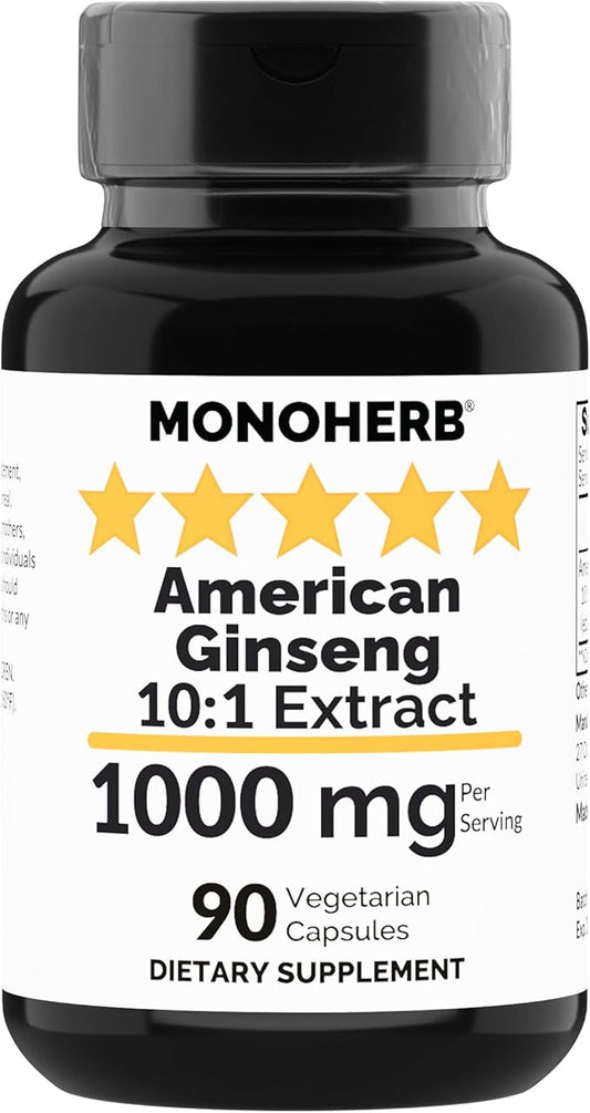 American Ginseng Extract 1000 mg 90 Vegetarian