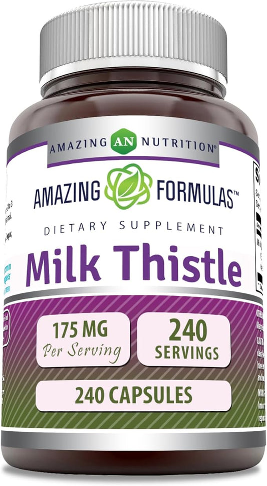 Amazing Formulas Milk Thistle 175 mg (1 Pack, 240 Count)