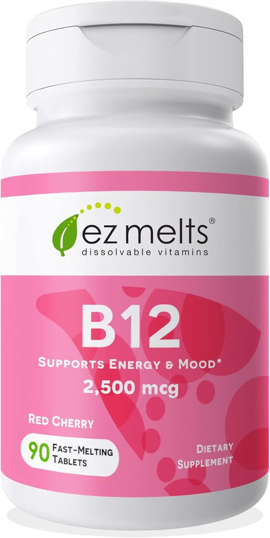 EZ Melts B12 Sublingual Vitamin 2,500 3-Month Supply