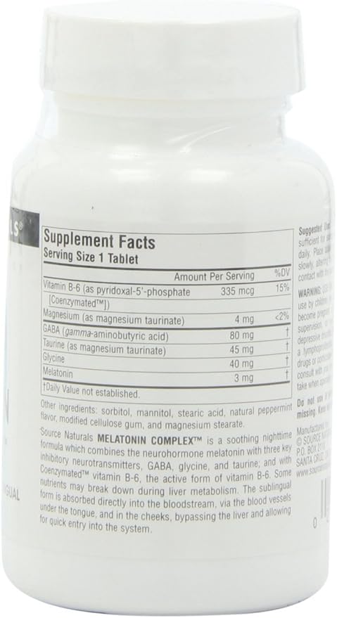 Source Naturals Sleep Science Melatonin Complex 3 mg 100 Lozenges