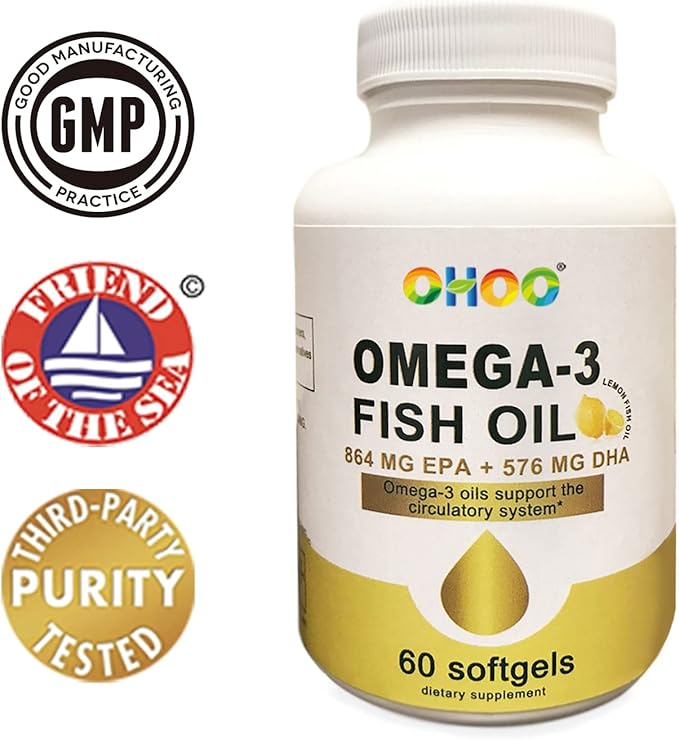 Omega-3 Fish Oil 2400mg, Expiration Date 31, 2023, 2023, Supplement 60 Softgels