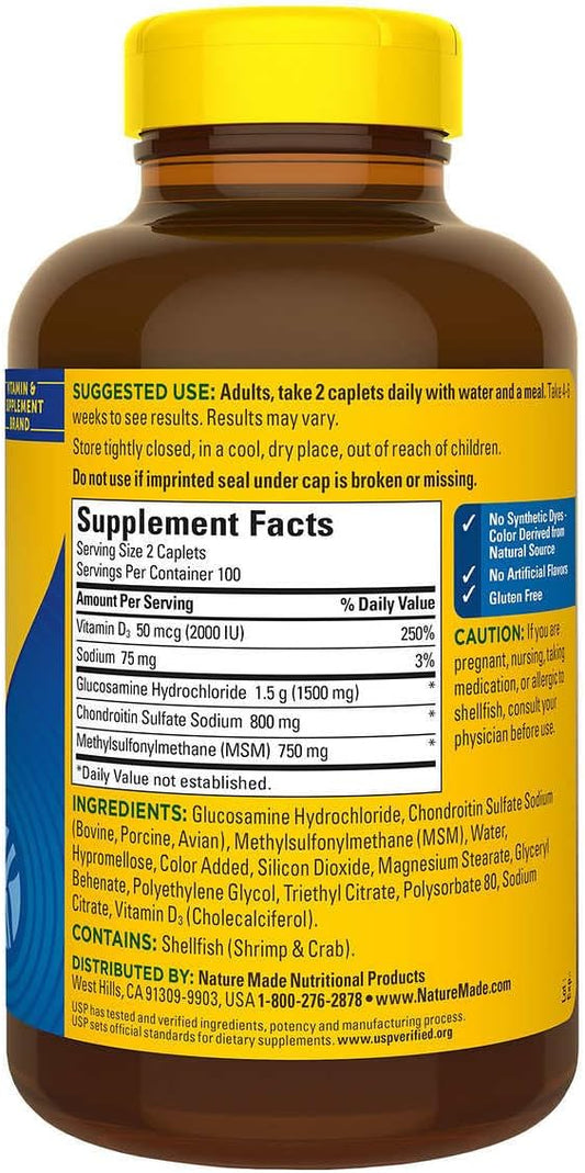 Nature Made TripleFlex Triple Strength + D3, 200 200 Caplets