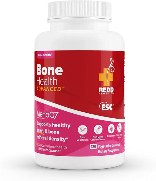Redd Remedies, Bone Health Advanced, Vitamin D3 and Calcium for Strong Bone Support, 120 Vegetarian Capsules