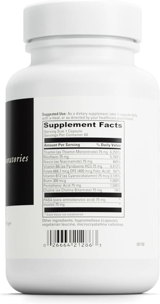 DAVINCI Labs B Complex-75 B6, B12, B12, Biotin, 60 Capsules