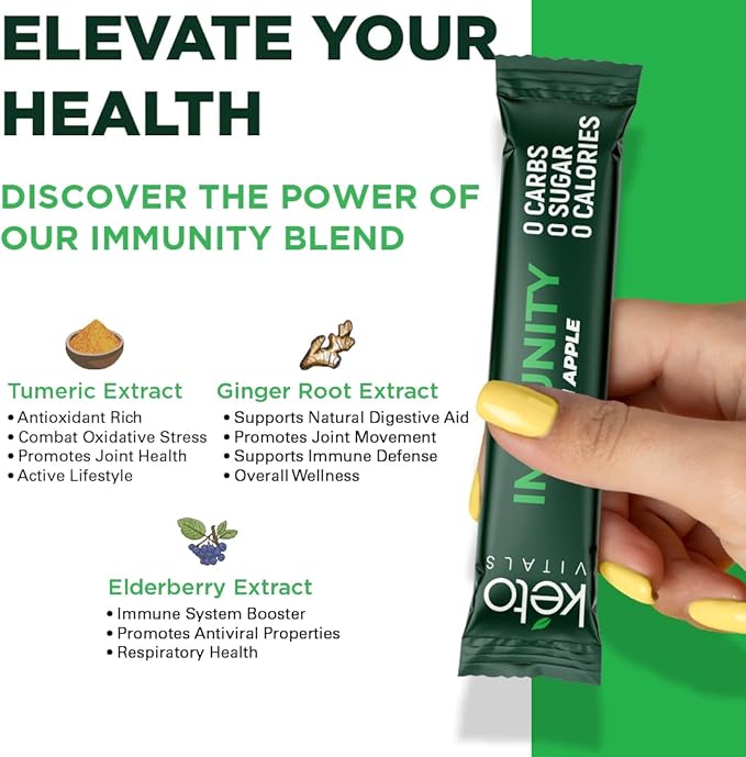 Keto Vitals Immunity Sugar Free Electrolytes 30 Count