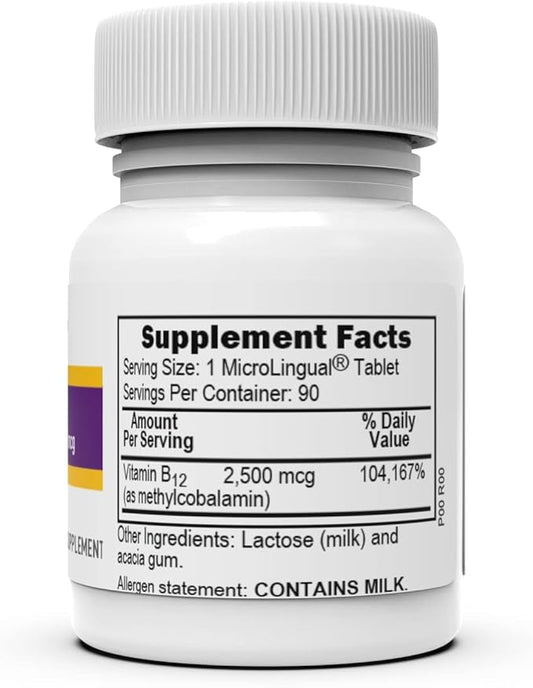 Superior Source No Shot Vitamin B12 2500 mcg, 90 Count, B12, Supports