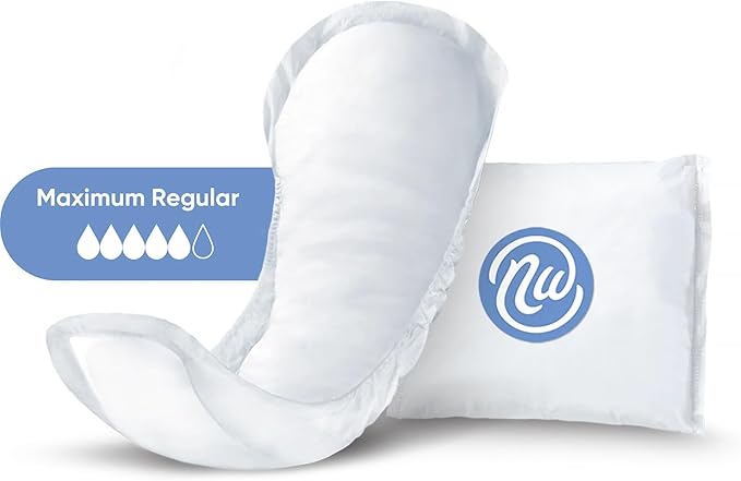 Incontinence Pads for Women, Skin-Safe Design, 12 in, 30 Count, 1 Pack