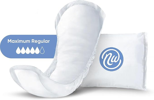 Incontinence Pads for Women, Skin-Safe Design, 12 in, 30 Count, 1 Pack