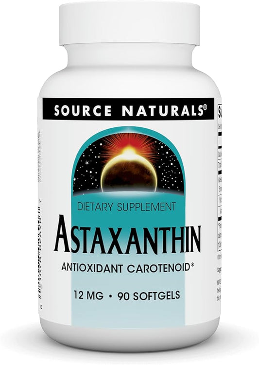 Source Naturals Astaxanthin, Antioxidant Carotenoid, 12mg 90 Softgels