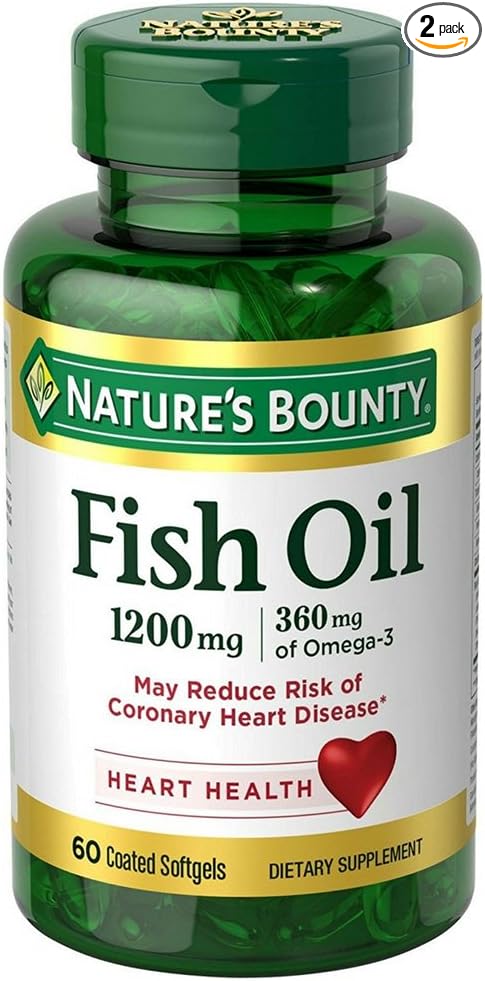 Nature's Bounty Fish Oil, 1200mg, Softgels, 60 ea 2)