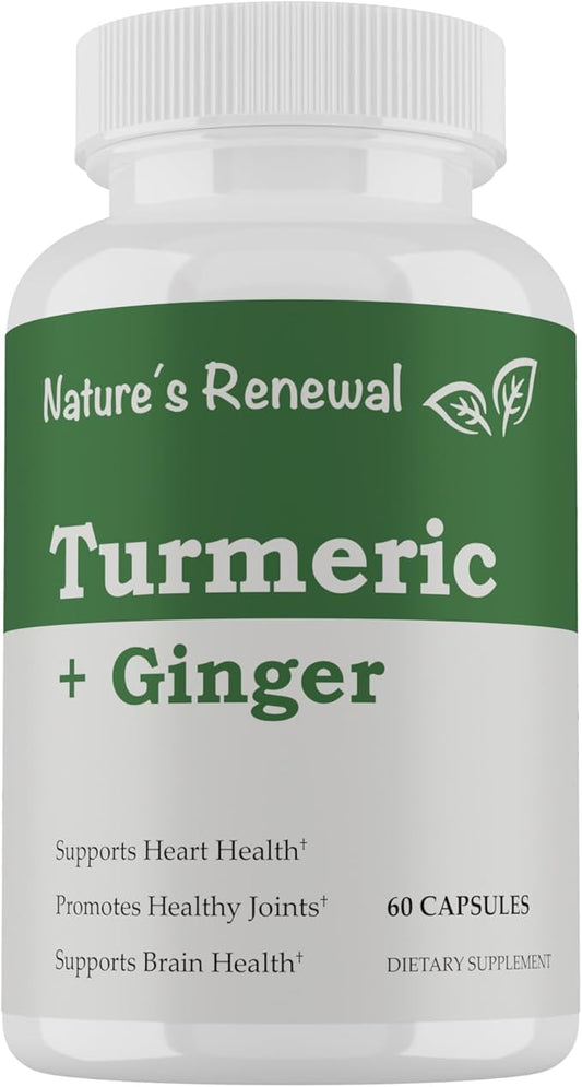Nature's Renewal Turmeric + Ginger 95% Standardized 60 Capsules