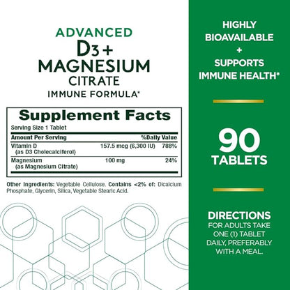 Nature's Bounty Advanced Vitamin D3 90 Tablets