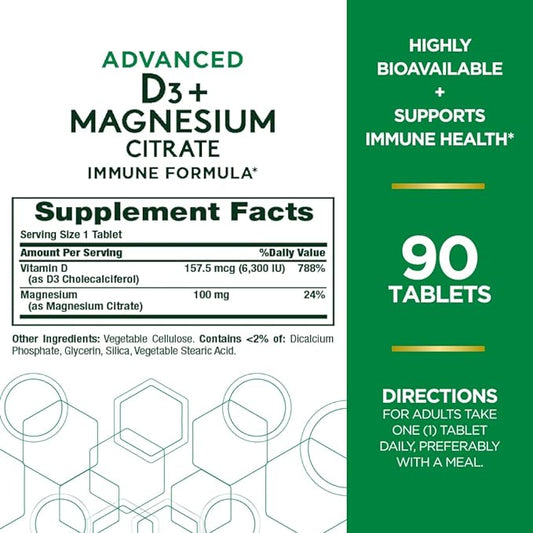 Nature's Bounty Advanced Vitamin D3 90 Tablets