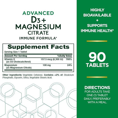 Nature's Bounty Advanced Vitamin D3 90 Tablets