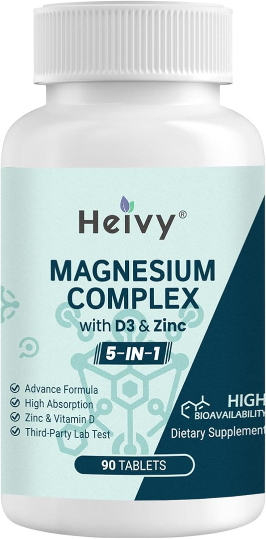 Magnesium Complex 2 Pack, Magnesium Glycinate, D3, Magnesium 180 Tablets