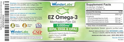 Atlantic Menhaden Fish Oil Omega-3 2000 90 Softgels