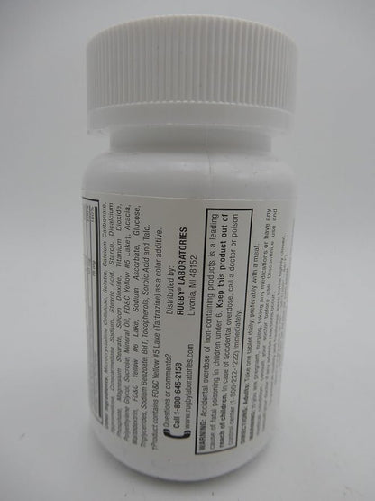Rugby Tab-A-Vite Multivitamin with Iron and 100 Tablets