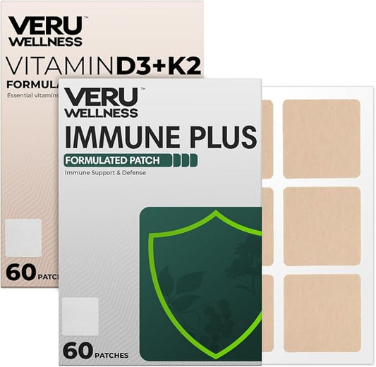Veru Wellness Bariatric Immune, D3/K2 - Post Bariatric Gastric Bypass and Sleeve Gastrectomy - Non Ingest Patch (60 Days)