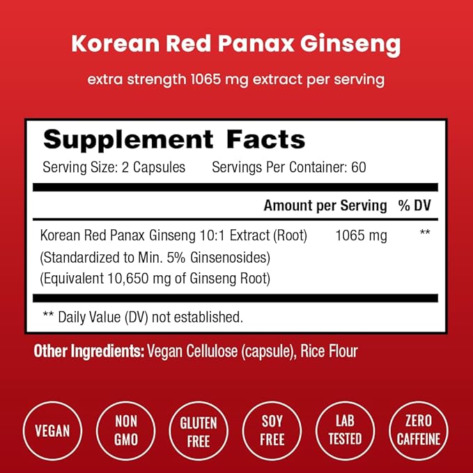 NutraChamps Korean Red Panax Ginseng Capsules