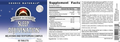 Source Naturals Sleep Science Sleep Rejuvenation, 60 Tablets