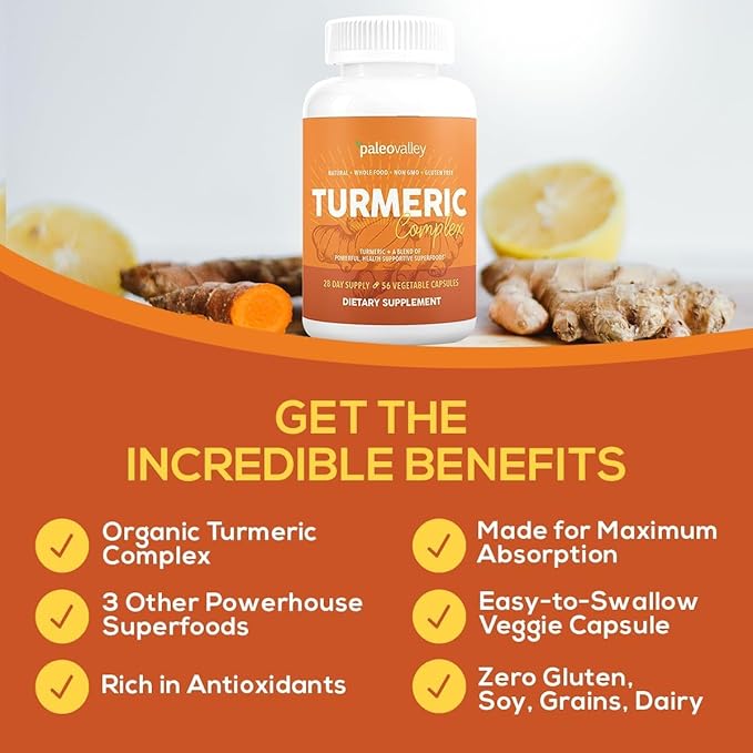 Paleovalley - Organic Turmeric Complex - 3 Pack (168 Veggie