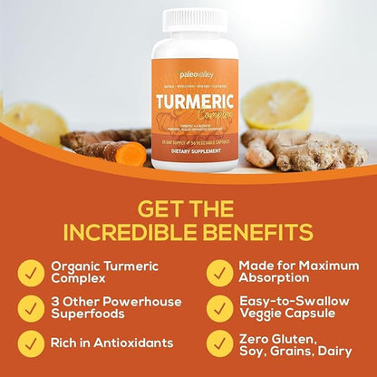 Paleovalley - Organic Turmeric Complex - 3 Pack (168 Veggie